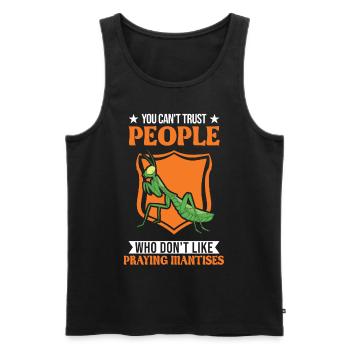Praying mantis Gift Mantis Mantis - Men's Premium Organic Tank Top - black - Front - Michal (187cm)