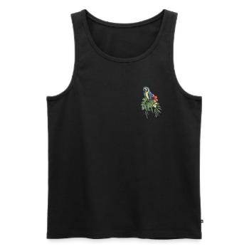 Ara Perroquet I Amérique du Sud Oiseau exotique pour - Débardeur bio Premium Homme - noir - Devant - AI Model Male 178 light (178cm)