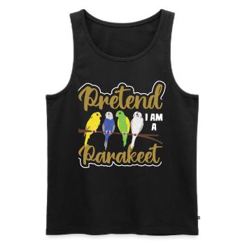 Pretend I'm a parakeet - Men's Premium Organic Tank Top - black - Front - AI Model Male 178 light (178cm)