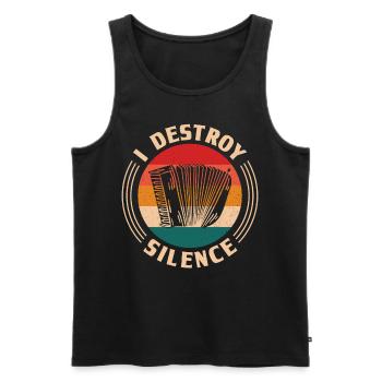 Akkordeon Polka Ziehharmonika Quetschkommode - Männer Premium Bio Tank Top - Schwarz - Vorne - AI Model Male 178 light (178cm)