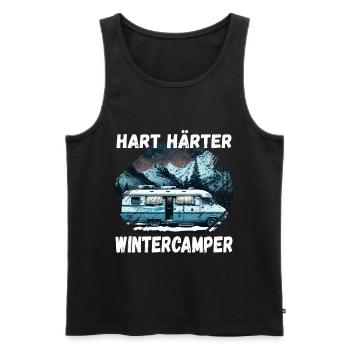 Wintercamper Wohnwagen Wohnmobil Winter für alle - Männer Premium Bio Tank Top - Schwarz - Vorne - Michal (187cm)
