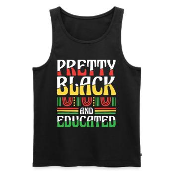 Black Histroy Month Stolz Afro Americkaner für - Männer Premium Bio Tank Top - Schwarz - Vorne - Michal (187cm)