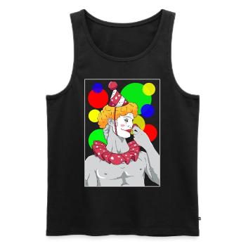 Clowncore Aesthetic David Statue Party Clown - Men's Premium Organic Tank Top - black - Front - AI Model Male 178 light (178cm)