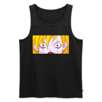 Clowncore Aesthetic Clown Anime Boy Eyes - Männer Premium Bio Tank Top - Schwarz - Vorne - Michal (187cm)