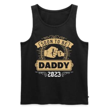 Bald Papa 2023 - Männer Premium Bio Tank Top - Schwarz - Vorne - AI Model Male 178 light (178cm)