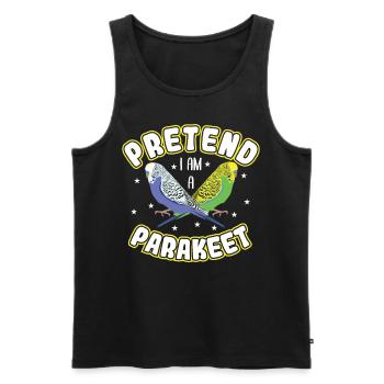Pretend I'm a parakeet - Men's Premium Organic Tank Top - black - Front - AI Model Male 178 light (178cm)