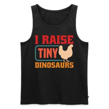 I raise tiny dinosaurs - Men's Premium Organic Tank Top - black - Front - AI Model Male 178 light (178cm)