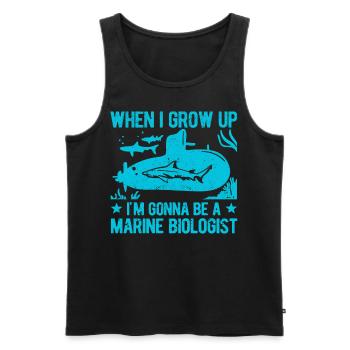 Marine Biologist Marine Biology - Men's Premium Organic Tank Top - black - Front - AI Model Male 178 light (178cm)