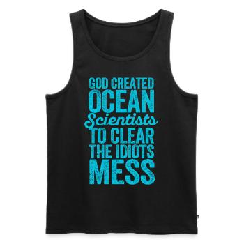 Funny Marine Biologist Marine Biology - Men's Premium Organic Tank Top - black - Front - Michal (187cm)