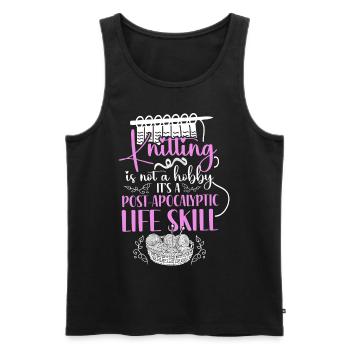 Knitting Knitter Knitting Is Not A - Men's Premium Organic Tank Top - black - Front - AI Model Male 178 light (178cm)
