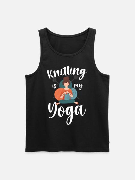 Knitting Knitter Knitting Is My - Men's Premium Organic Tank Top - black