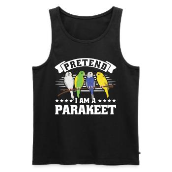 Pretend i am a Parakeet - Men's Premium Organic Tank Top - black - Front - Michal (187cm)