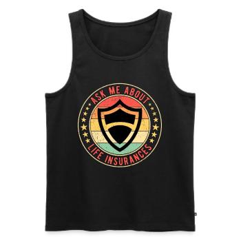 Versicherungsvertreter Versicherungskaufmann - Männer Premium Bio Tank Top - Schwarz - Vorne - Michal (187cm)