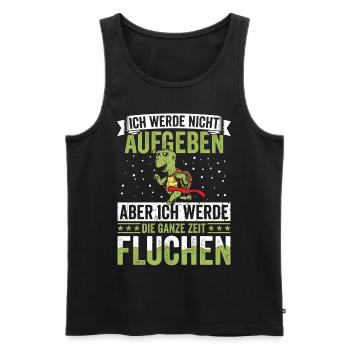 Wandern Ich werde nicht aufgeben - Männer Premium Bio Tank Top - Schwarz - Vorne - AI Model Male 178 light (178cm)