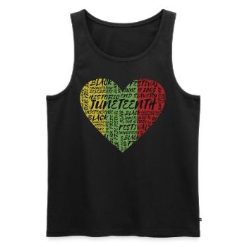 Juneteenth Freedom 19th June Black History Month - Men's Premium Organic Tank Top - black - Front - AI Model Male 178 light (178cm)