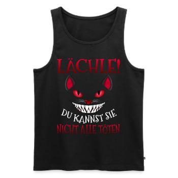 Lächle! Du Kannst Sie Nicht Alle Töten - Männer Premium Bio Tank Top - Schwarz - Vorne - Michal (187cm)