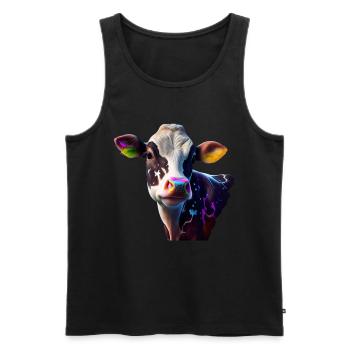 cows farmer farmer cow lover funny cow - Men's Premium Organic Tank Top - black - Front - Michal (187cm)