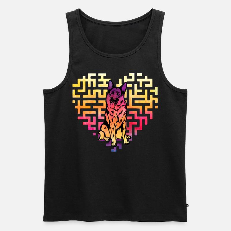 Deutscher Schäferhund - Männer Premium Bio Tank Top - Schwarz