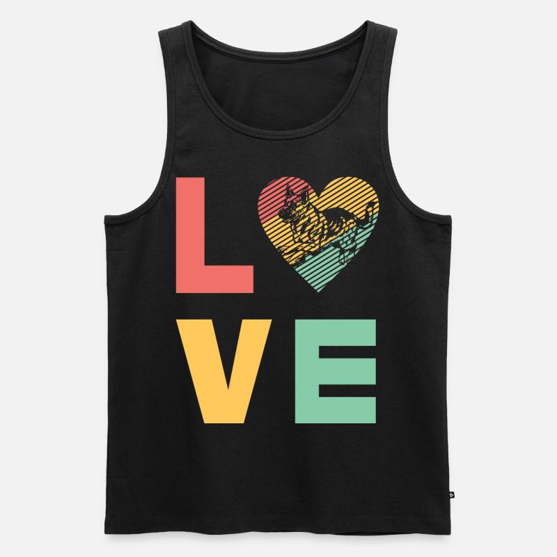 Deutscher Schäferhund - Männer Premium Bio Tank Top - Schwarz