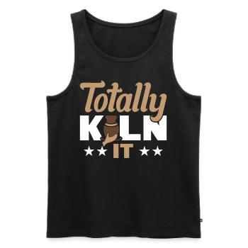 Totally kiln it - Männer Premium Bio Tank Top - Schwarz - Vorne - AI Model Male 178 light (178cm)