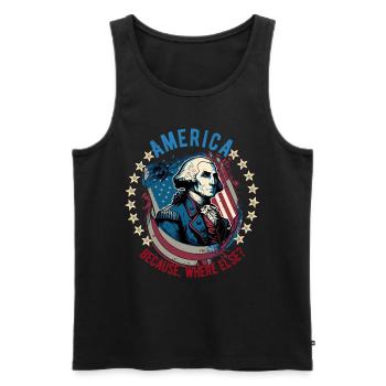 American Patriotic USA Design - Débardeur bio Premium Homme - noir - Devant - Michal (187cm)