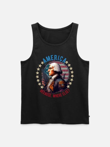 American Patriotic USA Design - Men's Premium Organic Tank Top - black