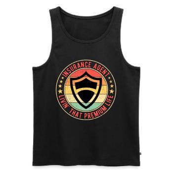 Versicherungskaufmann Insurance Agent - Männer Premium Bio Tank Top - Schwarz - Vorne - AI Model Male 178 light (178cm)