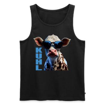 Kühe Landwirt Landwirtin Kuhliebhaber lustiges Kuh - Männer Premium Bio Tank Top - Schwarz - Vorne - Michal (187cm)
