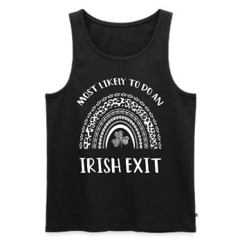 Irish Exit Saint Patrick's Day Rainbow Gift - Men's Premium Organic Tank Top - black - Front - Michal (187cm)