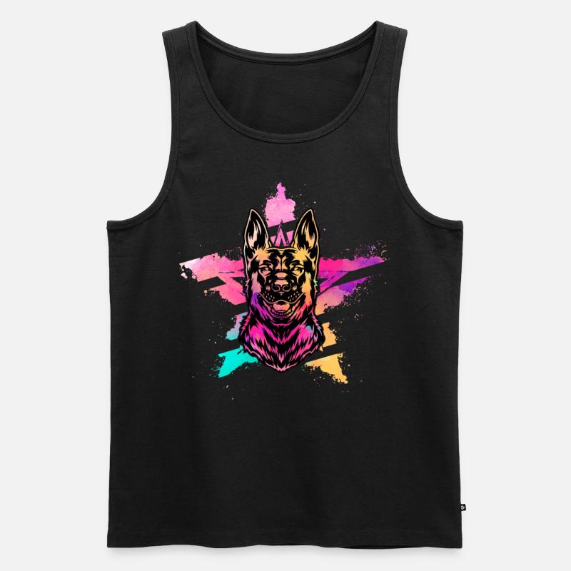 Deutscher Schäferhund - Männer Premium Bio Tank Top - Schwarz