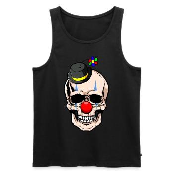 Clowncore Aesthetic Gothic Skull Clown Goth - Männer Premium Bio Tank Top - Schwarz - Vorne - AI Model Male 178 light (178cm)