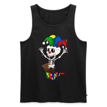 Clowncore Aesthetic Skeleton Jack In The Box Clown - Männer Premium Bio Tank Top - Schwarz - Vorne - Michal (187cm)