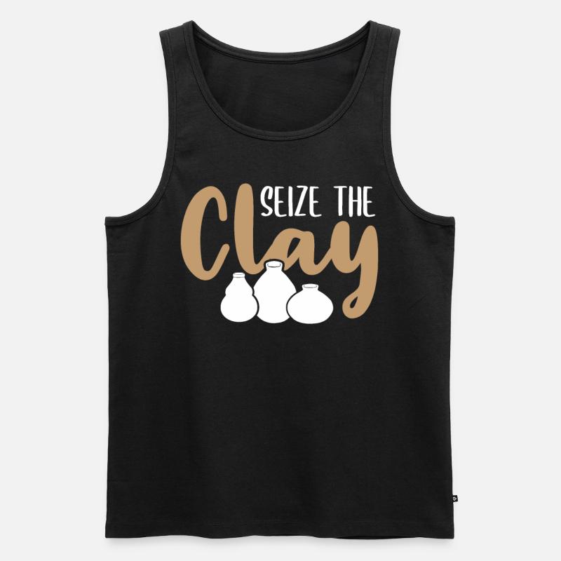 Seize the Clay - Männer Premium Bio Tank Top - Schwarz