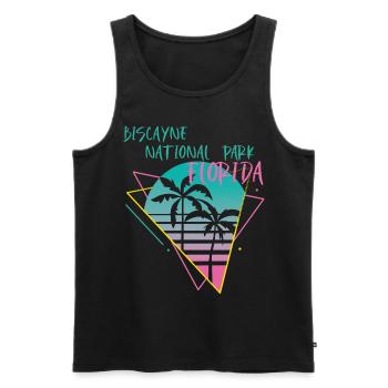 Biscayne Florida Palmen Ocean Surfing National Par - Männer Premium Bio Tank Top - Schwarz - Vorne - Michal (187cm)