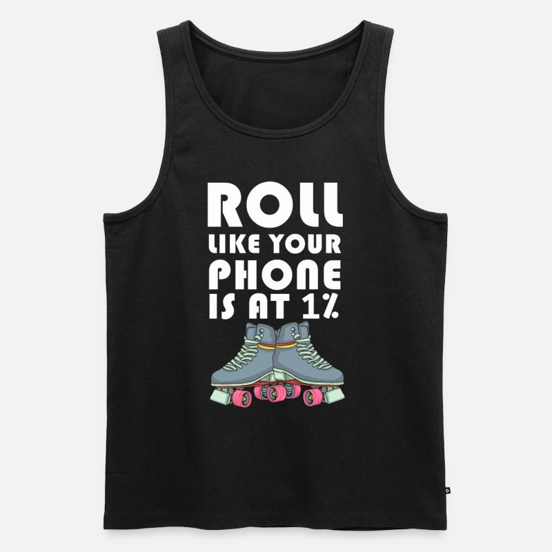 Inline Skater - Männer Premium Bio Tank Top - Schwarz