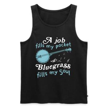 Banjo - Männer Premium Bio Tank Top - Schwarz - Vorne - Michal (187cm)