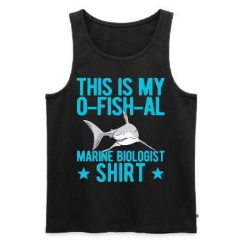Drôle de biologiste marin Biologie marine - Débardeur bio Premium Homme - noir - Devant - Michal (187cm)