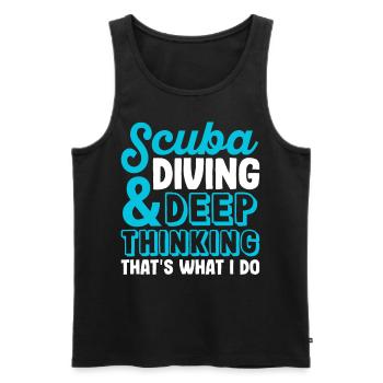 Funny diving marine biologist - Men's Premium Organic Tank Top - black - Front - Michal (187cm)