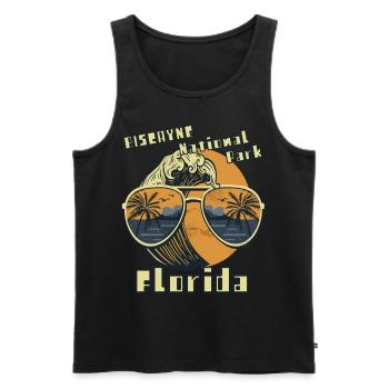 Sonnenbrille Florida Biscayne Palmen Beach Nationa - Männer Premium Bio Tank Top - Schwarz - Vorne - Michal (187cm)