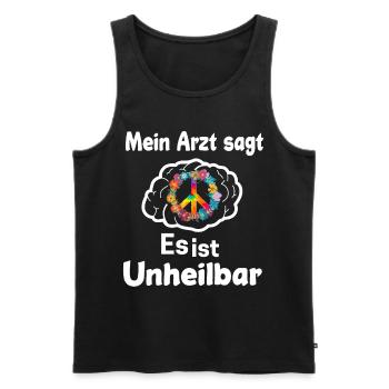 Hippie Geschenk Acidhead Flowerpower Hippi Hippy - Männer Premium Bio Tank Top - Schwarz - Vorne - AI Model Male 178 light (178cm)