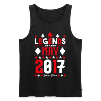 birthday gift May 2017. card games . May - Men's Premium Organic Tank Top - black - Front - Michal (187cm)