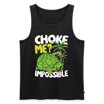 Schildkröten Spruch für Schildkrötenliebhaber - Männer Premium Bio Tank Top - Schwarz - Vorne - AI Model Male 178 light (178cm)