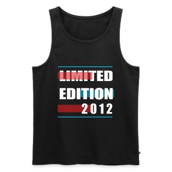 Limited Edition 2012 - Männer Premium Bio Tank Top - Schwarz - Vorne - Michal (187cm)