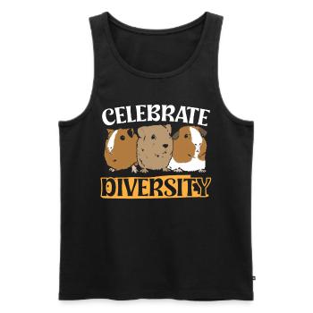 Celebrate Diversity - Men's Premium Organic Tank Top - black - Front - AI Model Male 178 light (178cm)