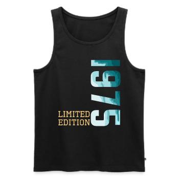 1975 Limited Edition - Männer Premium Bio Tank Top - Schwarz - Vorne - Michal (187cm)