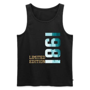1981 Limited Edition - Männer Premium Bio Tank Top - Schwarz - Vorne - Michal (187cm)