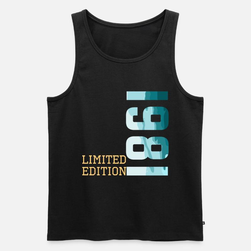 1981 Limited Edition - Männer Premium Bio Tank Top - Schwarz