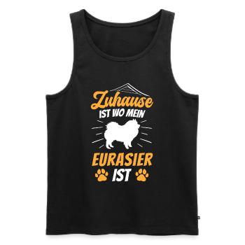 Zuhause ist wo mein Eurasier ist Eurasian Dog - Männer Premium Bio Tank Top - Schwarz - Vorne - AI Model Male 178 light (178cm)