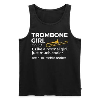 Posaune Musiker Blasmusik - Männer Premium Bio Tank Top - Schwarz - Vorne - Michal (187cm)
