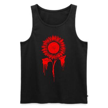 Finnish Goth Aesthetic Gothic Sunflower Goth - Männer Premium Bio Tank Top - Schwarz - Vorne - AI Model Male 178 light (178cm)